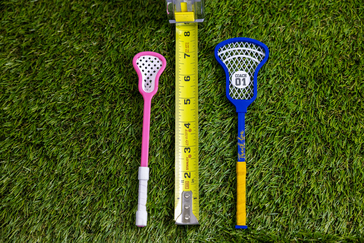 Mini Lacrosse Decorative Stick White Stick/ Pink Basket