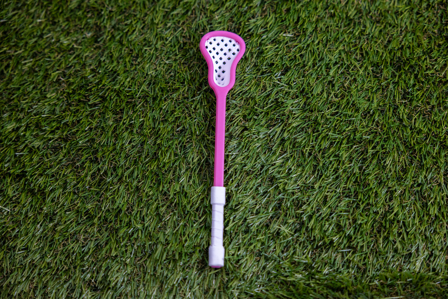 Mini Lacrosse Decorative Stick Pink Stick/ White Basket