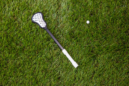 Mini Lacrosse Decorative Stick Black Stick/ White Basket