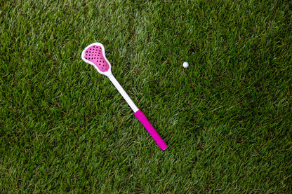 Mini Lacrosse Decorative Stick White Stick/ Pink Basket