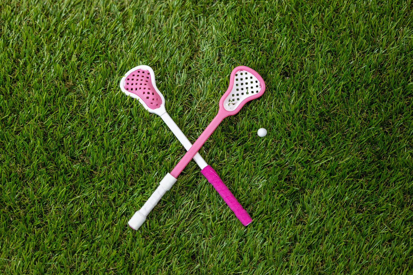 Mini Lacrosse Decorative Stick White Stick/ Pink Basket