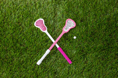 Mini Lacrosse Decorative Stick White Stick/ Pink Basket